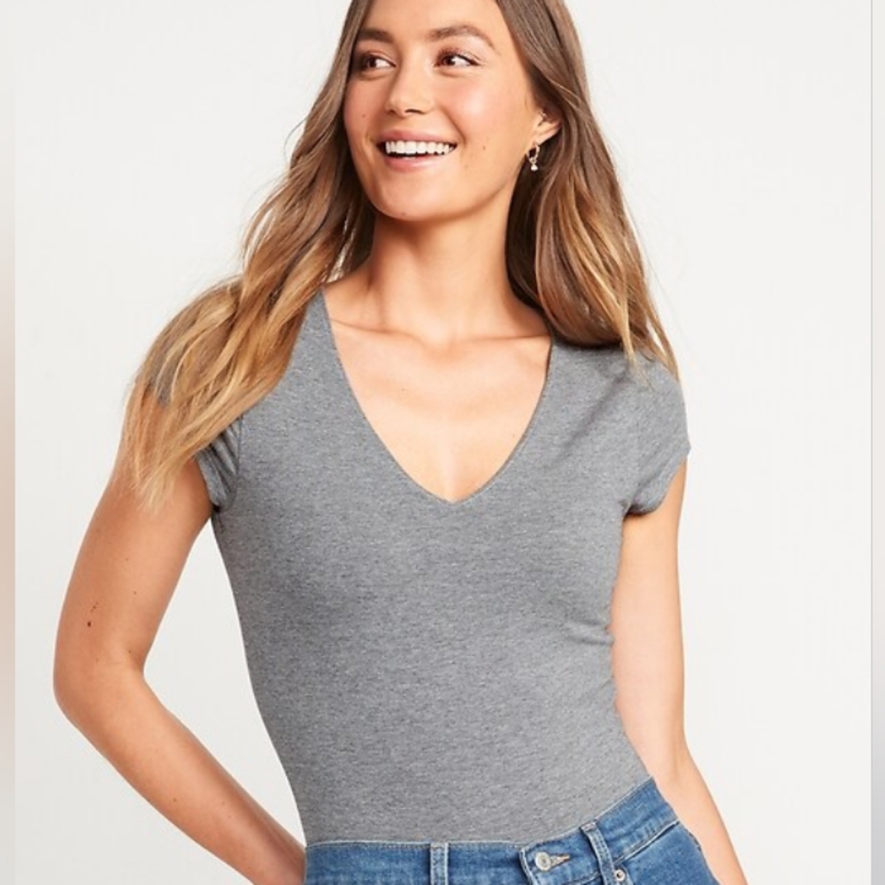 NWOT | Old Navy Fitted Cap Sleeve Bodysuit | US XS